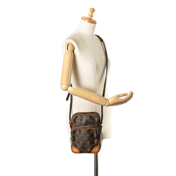 ルイ ヴィトン モノグラム アマゾン ショルダーバッグ M45236 ブラウン PVC レザー レディース LOUIS VUITTON 【中古】