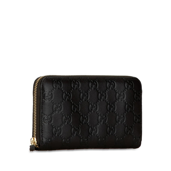 グッチ グッチシマ 長財布 ラウンドファスナー 363423 ブラウン レザー レディース GUCCI 【中古】