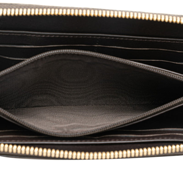 グッチ グッチシマ 長財布 ラウンドファスナー 363423 ブラウン レザー レディース GUCCI 【中古】