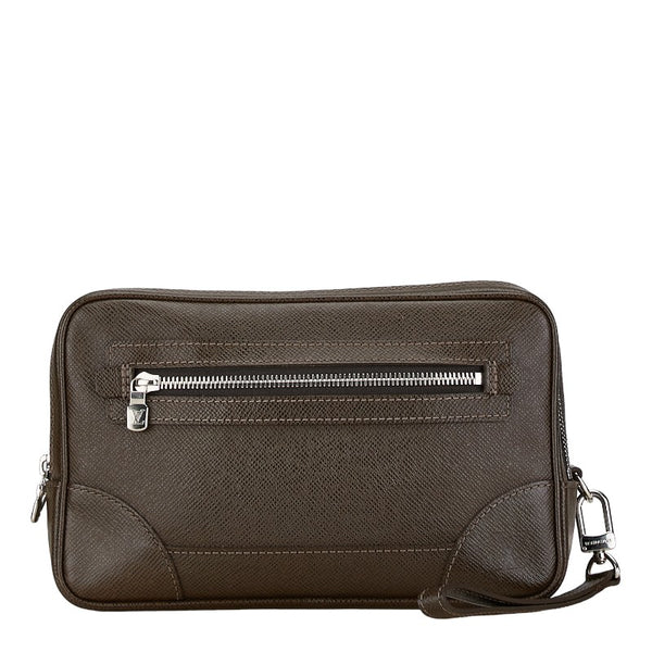 ルイ ヴィトン タイガ パヴェル クラッチバッグ セカンドバッグ M31148 グリズリ ブラウン レザー レディース LOUIS VUITTON 【中古】