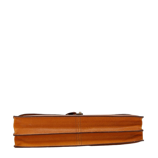 エルメス サックアデペッシュ38 ビジネスバッグ ブリーフケース ブラウン クシュベル レディース HERMES 【中古】
