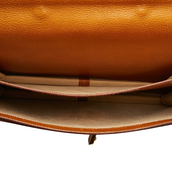 エルメス サックアデペッシュ38 ビジネスバッグ ブリーフケース ブラウン クシュベル レディース HERMES 【中古】