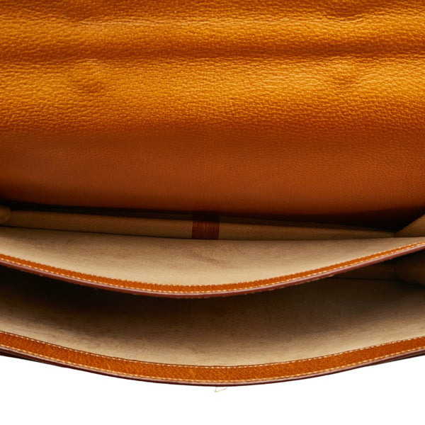 エルメス サックアデペッシュ38 ビジネスバッグ ブリーフケース ブラウン クシュベル レディース HERMES 【中古】