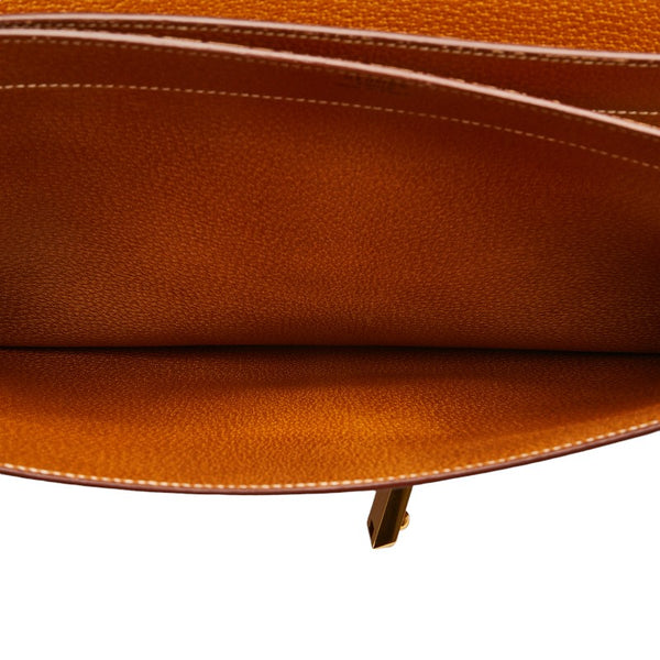 エルメス サックアデペッシュ38 ビジネスバッグ ブリーフケース ブラウン クシュベル レディース HERMES 【中古】