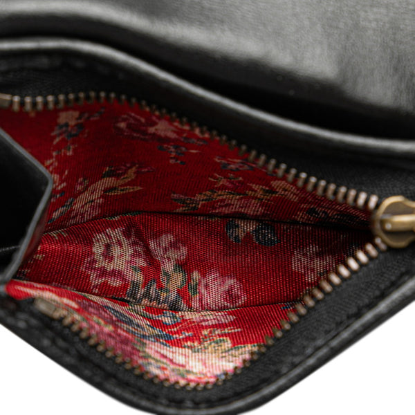 グッチ GGマーモント ダブルG キルティング 二つ折り財布 536453 ブラック レザー レディース GUCCI 【中古】