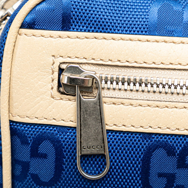 グッチ オフ ザ グリッド ウエストバッグ ボディバッグ ショルダーバッグ 631341 ネイビー ベージュ ナイロン メンズ GUCCI 【中古】