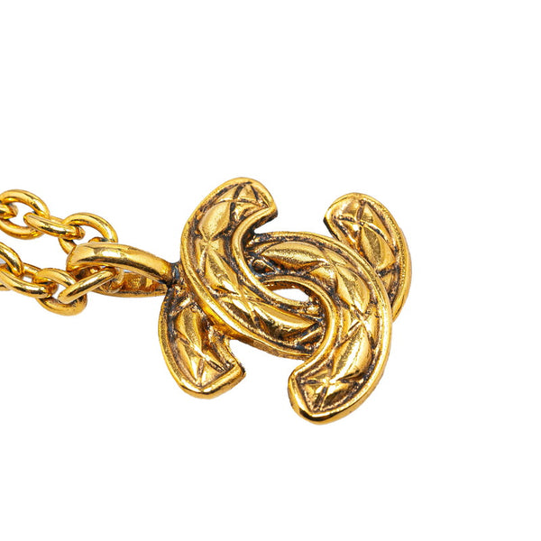 シャネル ミニマトラッセ ココマーク ネックレス ゴールド メッキ レディース CHANEL 【中古】
