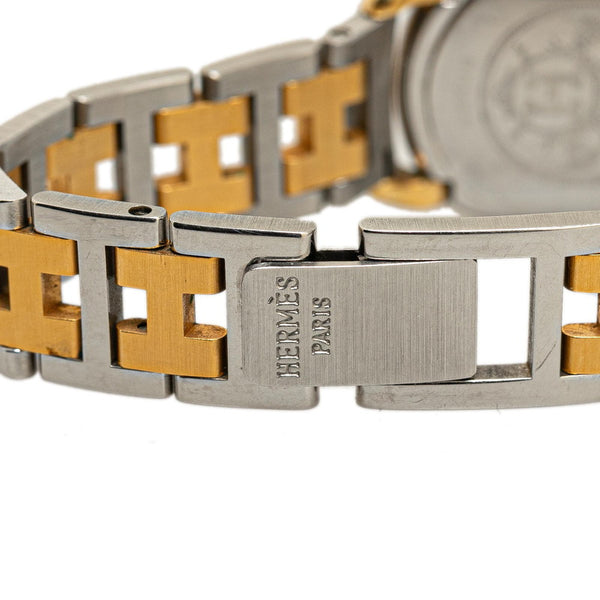 エルメス ラリー 腕時計 RA1.240 クオーツ ゴールド文字盤 ステンレススチール メッキ レディース HERMES 【中古】