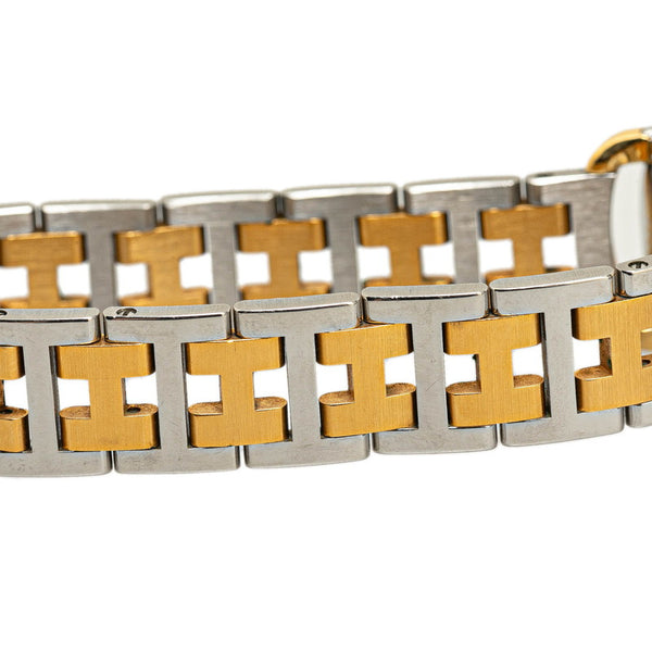 エルメス ラリー 腕時計 RA1.240 クオーツ ゴールド文字盤 ステンレススチール メッキ レディース HERMES 【中古】