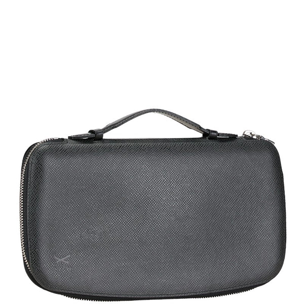 ルイ ヴィトン タイガ オーガナイザー アトールNM ラウンドファスナー 長財布 M30652 ブラック レザー メンズ LOUIS VUITTON 【中古】