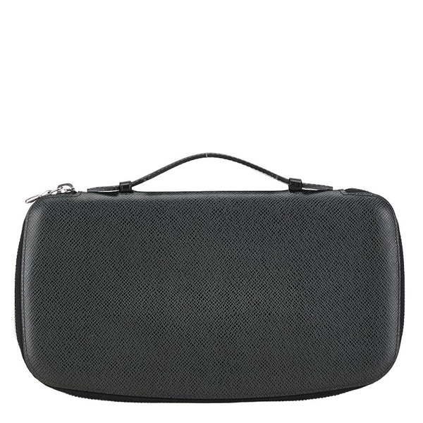 ルイ ヴィトン タイガ オーガナイザー アトールNM ラウンドファスナー 長財布 M30652 ブラック レザー メンズ LOUIS VUITTON 【中古】