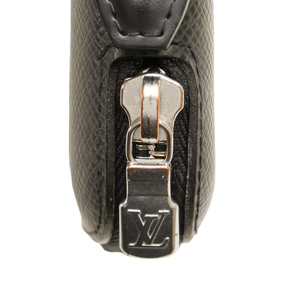 ルイ ヴィトン タイガ オーガナイザー アトールNM ラウンドファスナー 長財布 M30652 ブラック レザー メンズ LOUIS VUITTON 【中古】