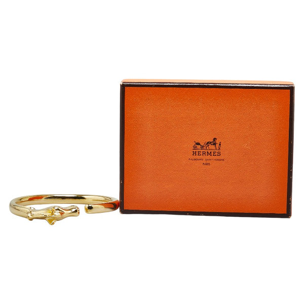 エルメス シュバルホース バングル ゴールド メッキ メンズ HERMES 【中古】