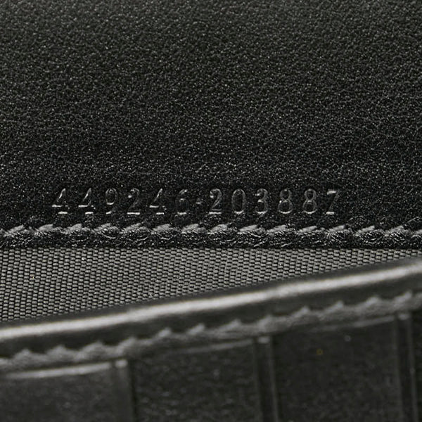 グッチ マイクログッチ 長財布 トラベルケース 449246 ブラック レザー レディース GUCCI 【中古】