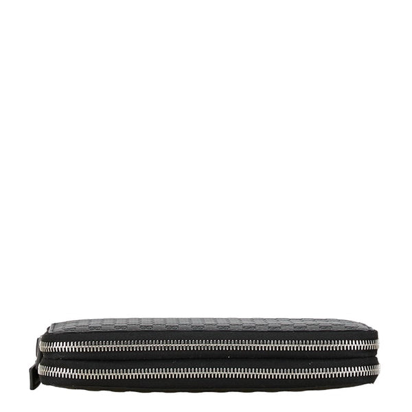 グッチ マイクログッチ 長財布 トラベルケース 449246 ブラック レザー レディース GUCCI 【中古】
