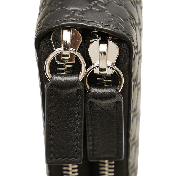 グッチ マイクログッチ 長財布 トラベルケース 449246 ブラック レザー レディース GUCCI 【中古】