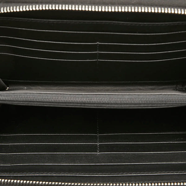 グッチ マイクログッチ 長財布 トラベルケース 449246 ブラック レザー レディース GUCCI 【中古】