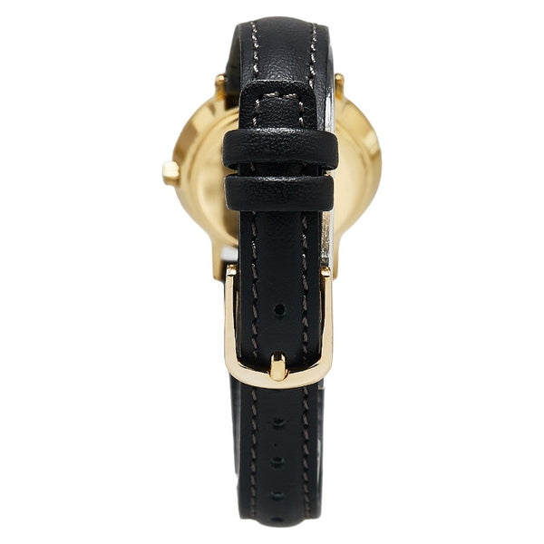 グッチ 腕時計 3000.2.L クオーツ ブラック文字盤 メッキ レザー レディース GUCCI 【中古】