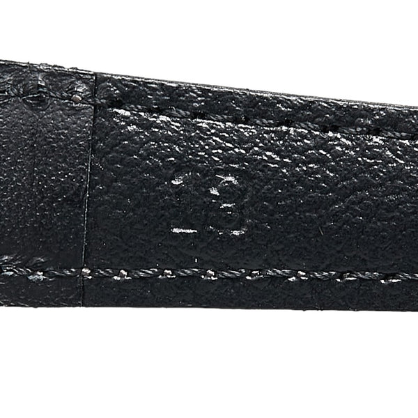 グッチ 腕時計 3000.2.L クオーツ ブラック文字盤 メッキ レザー レディース GUCCI 【中古】