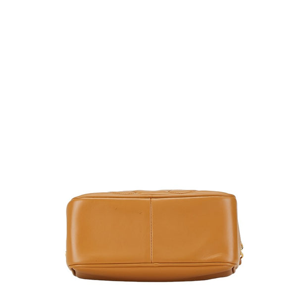 シャネル トリプルココマーク フリンジ ショルダーバッグ キャメル ブラウン ゴールド レザー レディース CHANEL 【中古】