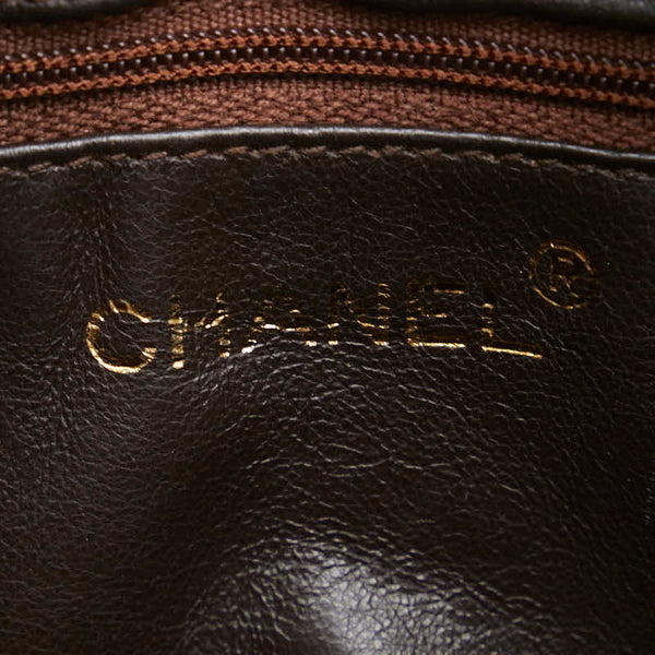 シャネル トリプルココマーク フリンジ ショルダーバッグ キャメル ブラウン ゴールド レザー レディース CHANEL 【中古】