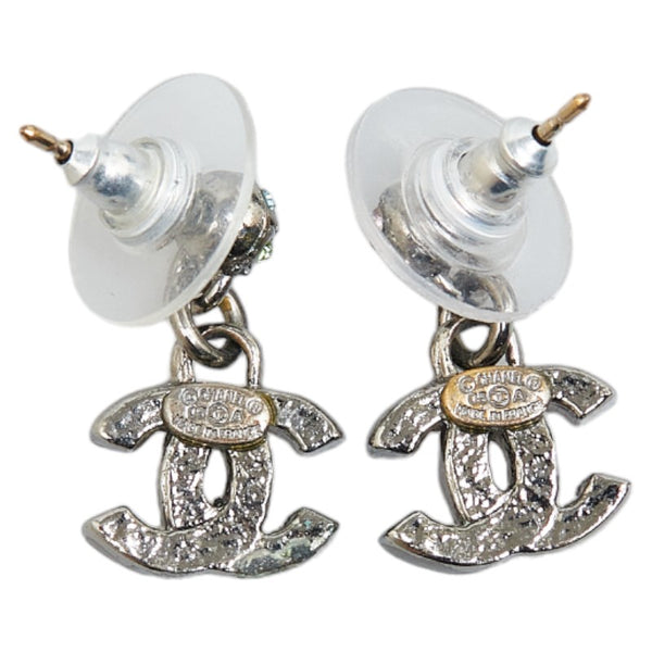 シャネル ココマーク ラインストーン カラフル ピアス シルバー マルチカラー メタル レディース CHANEL 【中古】