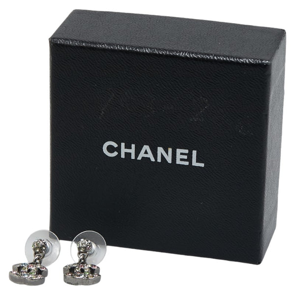 シャネル ココマーク ラインストーン カラフル ピアス シルバー マルチカラー メタル レディース CHANEL 【中古】