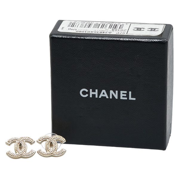 シャネル ココマーク ピアス シルバー メッキ レディース CHANEL 【中古】