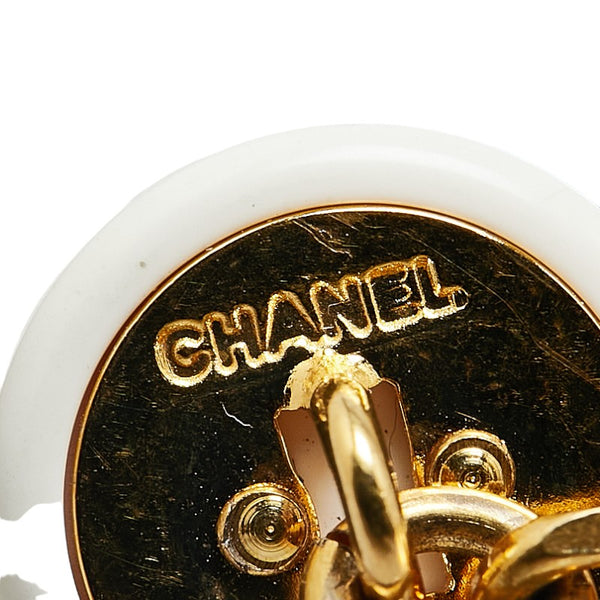 シャネル ココマーク カフス ホワイト ゴールド メッキ レディース CHANEL 【中古】