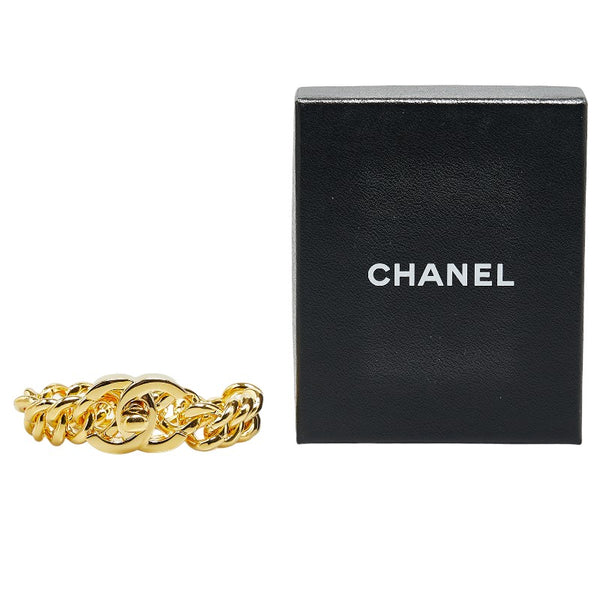 シャネル ココマーク ターンロック ブレスレット ゴールド メッキ レディース CHANEL 【中古】