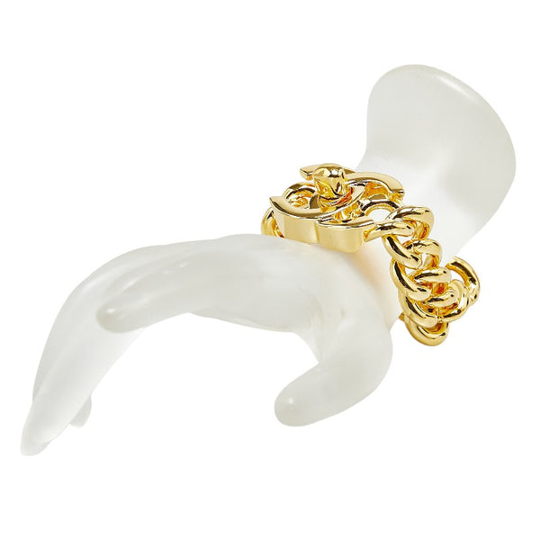 シャネル ココマーク ターンロック ブレスレット ゴールド メッキ レディース CHANEL 【中古】