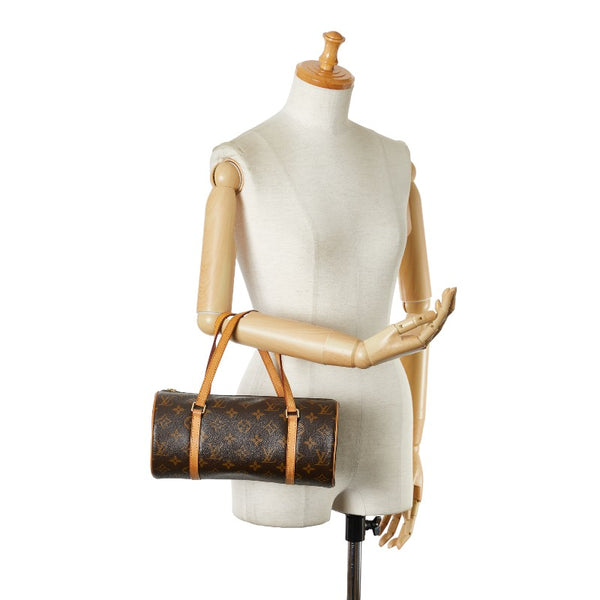 ルイ ヴィトン モノグラム パピヨン26 ハンドバッグ M51386 ブラウン PVC レザー レディース LOUIS VUITTON 【中古】