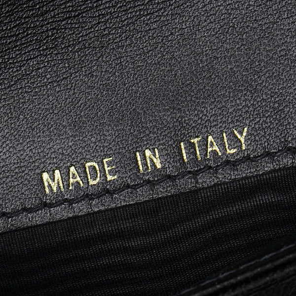 シャネル ココマーク 三つ折り財布 ブラック キャビアスキン レディース CHANEL 【中古】