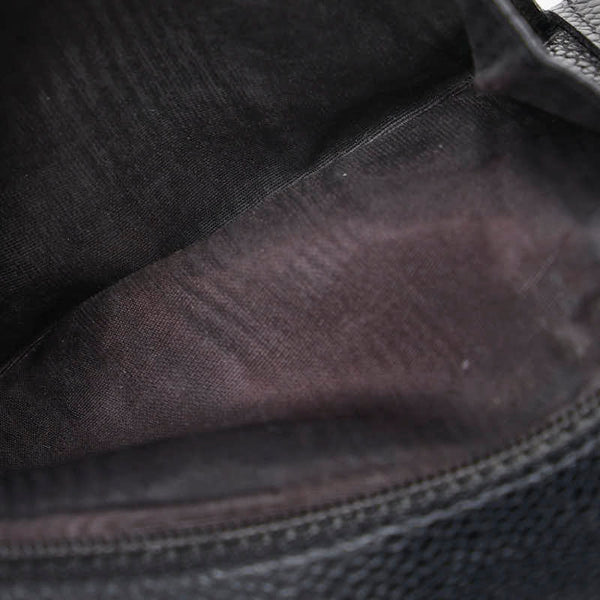 シャネル ココマーク 三つ折り財布 ブラック キャビアスキン レディース CHANEL 【中古】