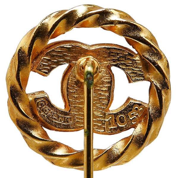 シャネル ココマーク ブローチ ゴールド メッキ ラインストーン レディース CHANEL 【中古】