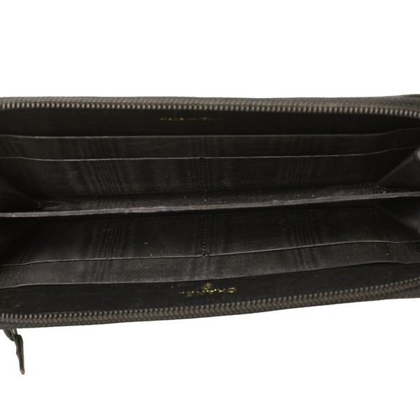 シャネル ココマーク ジッピーウォレット 長財布 ブラック キャビアスキン レディース CHANEL 【中古】