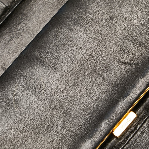 シャネル ココマーク がま口 長財布 ブラック キャビアスキン レディース CHANEL 【中古】