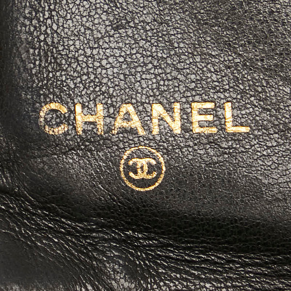シャネル ココマーク がま口 長財布 ブラック キャビアスキン レディース CHANEL 【中古】