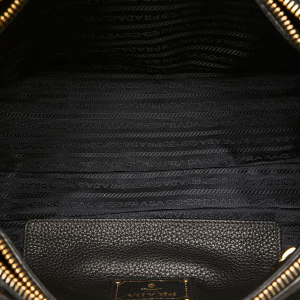 プラダ ハンドバッグ ショルダーバッグ 2WAY 1BA866 ブラック レザー レディース PRADA 【中古】