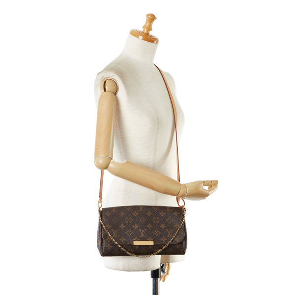 ルイ ヴィトン モノグラム フェイボリットMM ハンドバッグ ショルダーバッグ 2WAY M40718 ブラウン PVC レザー レディース LOUIS VUITTON 【中古】