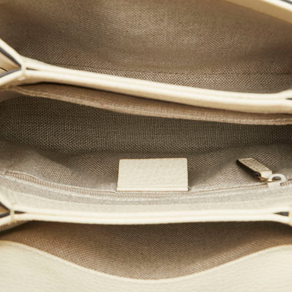 グッチ インターロッキングG チェーン ショルダーバッグ 607720 ブラック レザー レディース GUCCI 【中古】