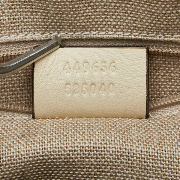 グッチ マイクログッチシマ ハンドバッグ ショルダーバッグ 2WAY 449656 ホワイト レザー レディース GUCCI 【中古】