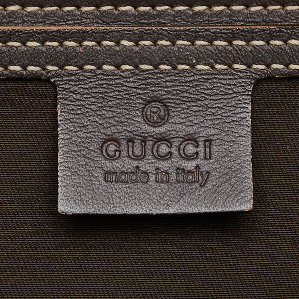 グッチ GGスプリーム ショルダーバッグ 233268 カーキ ベージュ ブラウン PVC レザー レディース GUCCI 【中古】
