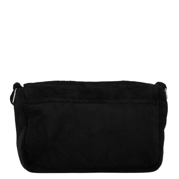 シャネル ノベルティ ココマーク 斜め掛け ショルダーバッグ ブラック ホワイト パイル レディース CHANEL 【中古】