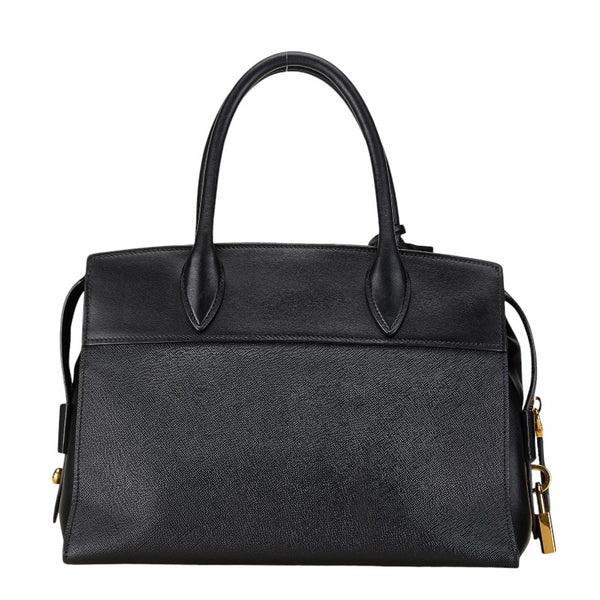プラダ エスプラナード サフィアーノ ハンドバッグ 1BA046 ブラック レザー レディース PRADA 【中古】