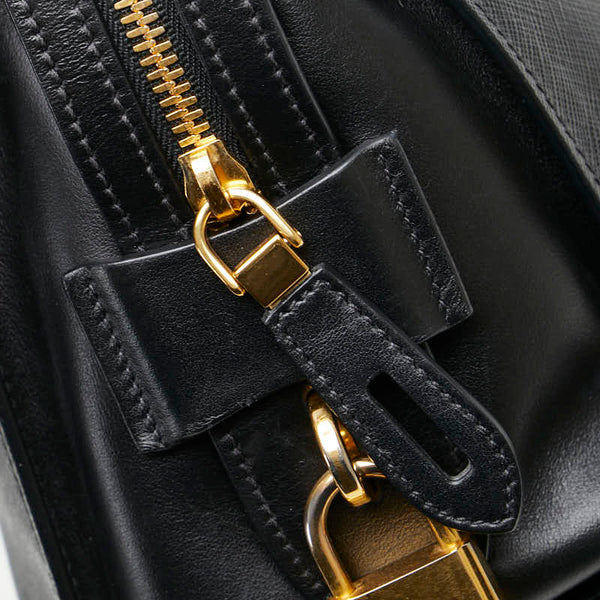 プラダ エスプラナード サフィアーノ ハンドバッグ 1BA046 ブラック レザー レディース PRADA 【中古】