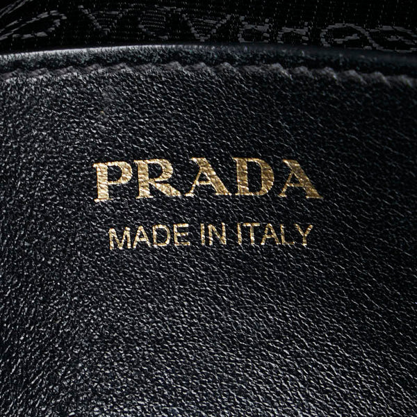 プラダ エスプラナード サフィアーノ ハンドバッグ 1BA046 ブラック レザー レディース PRADA 【中古】