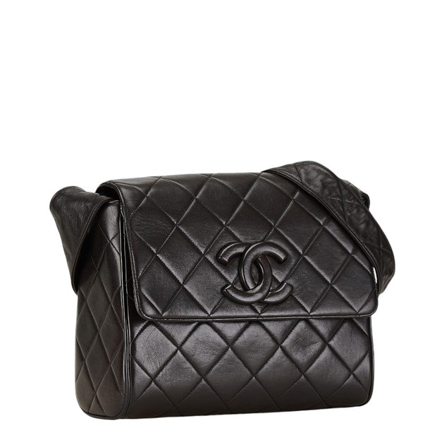 シャネル マトラッセ ココマーク ワンショルダーバッグ ハンドバッグ ブラック ラムスキン レディース CHANEL 【中古】