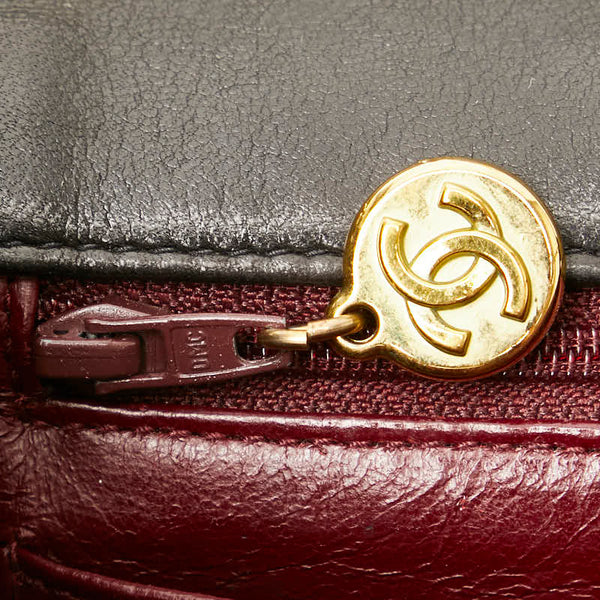 シャネル マトラッセ ココマーク ワンショルダーバッグ ハンドバッグ ブラック ラムスキン レディース CHANEL 【中古】