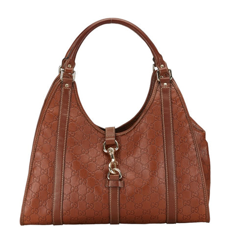 グッチ グッチシマ ワンショルダーバッグ 203494 ブラウン レザー レディース GUCCI 【中古】